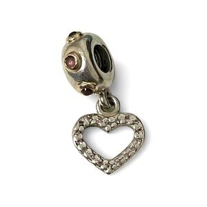 Pandora two tone ‘be my valentine’ dangle charm